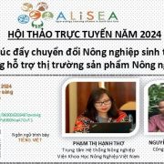 ALiSEA Webinar: “Promoting Ecological Agriculture in Supporting the Market of Agricultural Products in Vietnam”